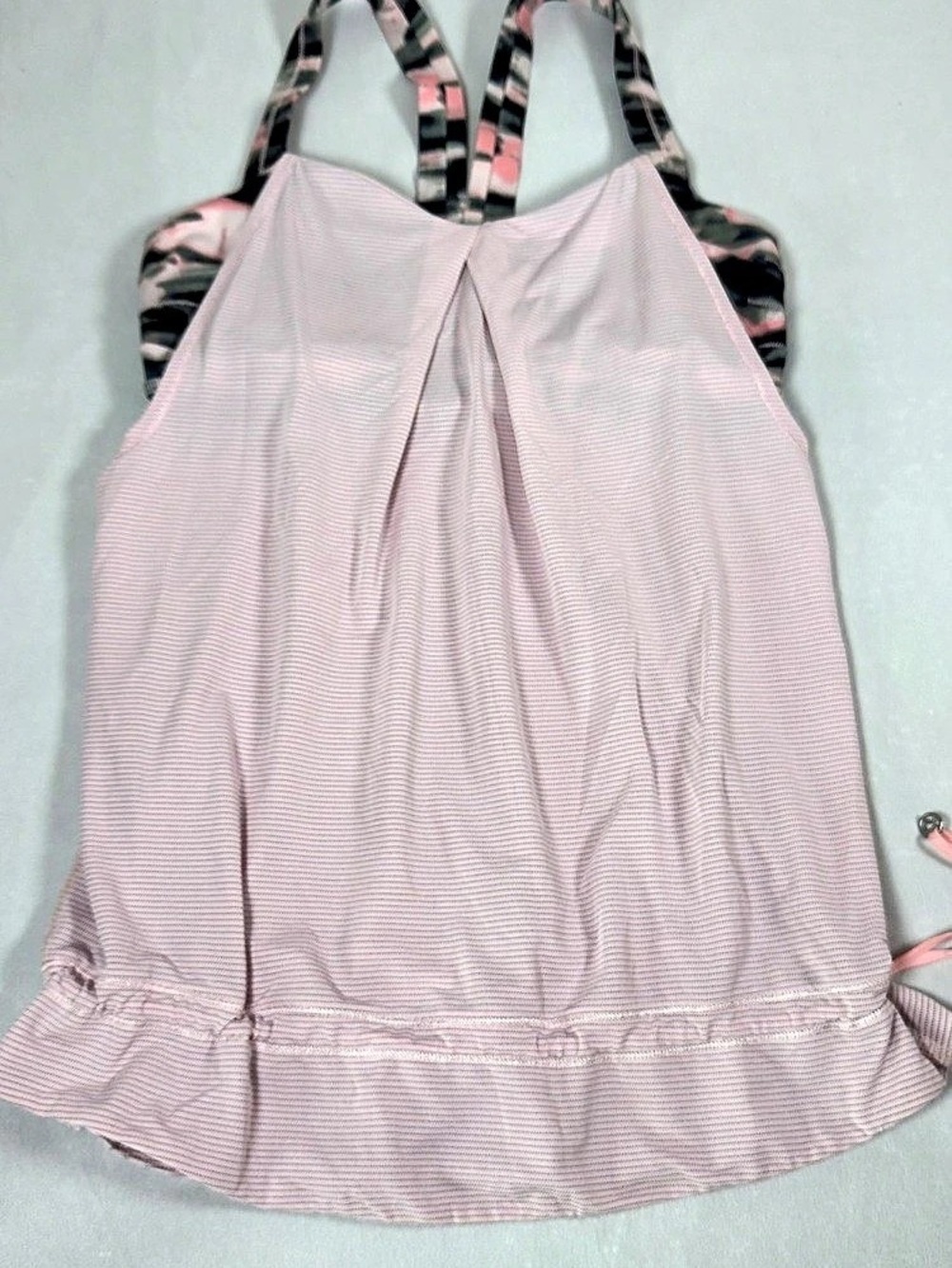 lululemon Make a Move Tank Women's Pink & Black Striped Tank